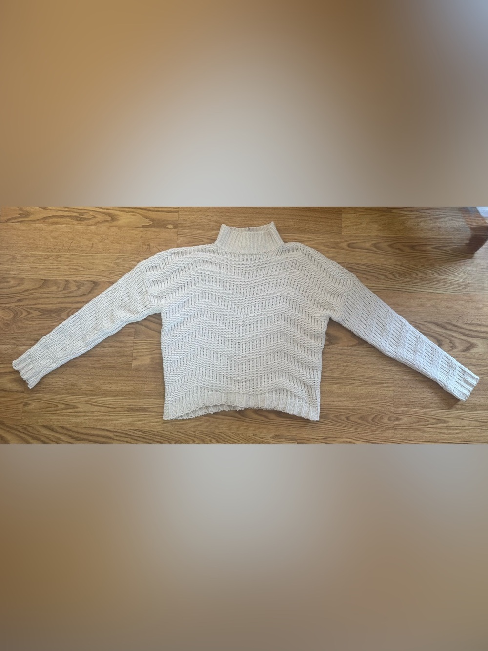 NWT! moon & madison Cream Chunky Knit Mock Neck Sweater - XL